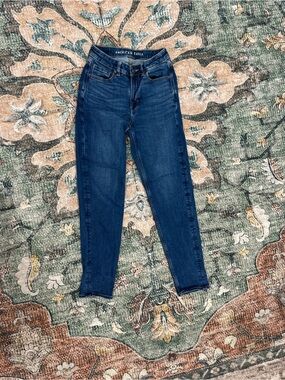 American Eagle Outfitters Medium Blue High-Rise Skinny Jeans